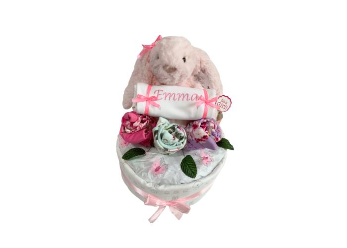My Jellycat Bunny Personalised Diaper Cake