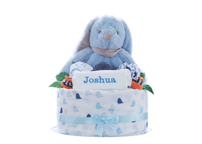 personalised baby boy diaper cake