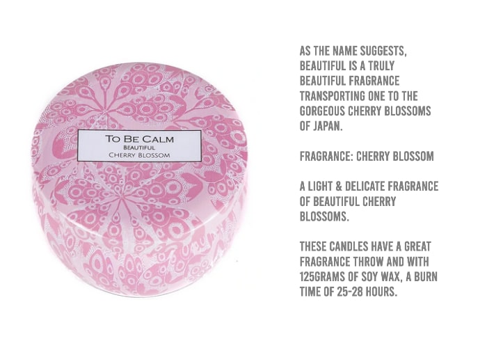 To Be Calm Mini Cherry Blossom Candle