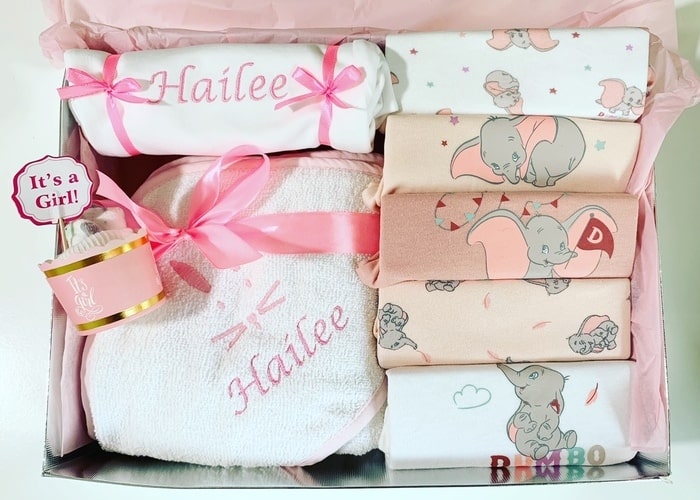 Play with Dumbo Baby Girl Personalised Hamper