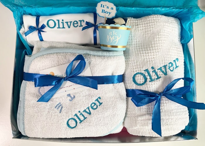 Welcome Home Personalised Baby Boy Hamper
