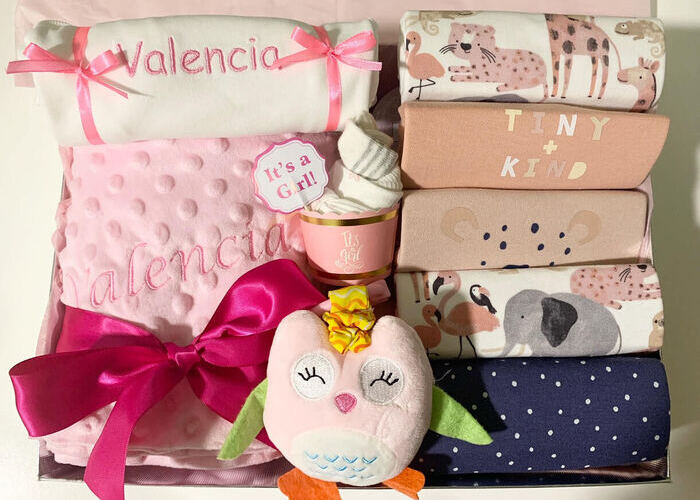 Tiny & Kind Baby Girl Personalised Hamper