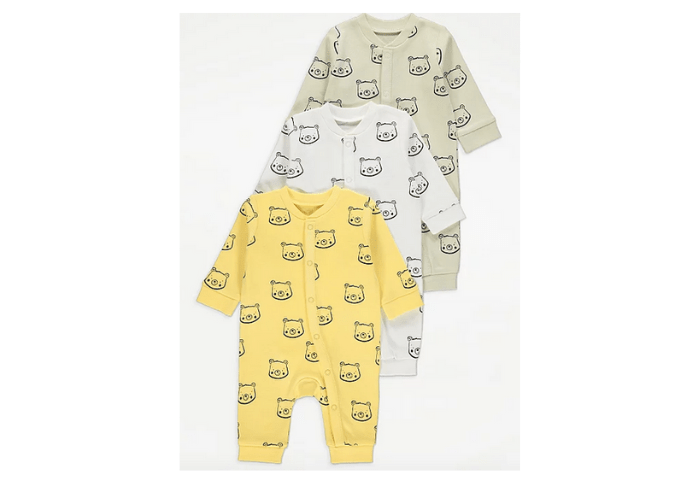 3pack baby tiny size unisex sleepsuits