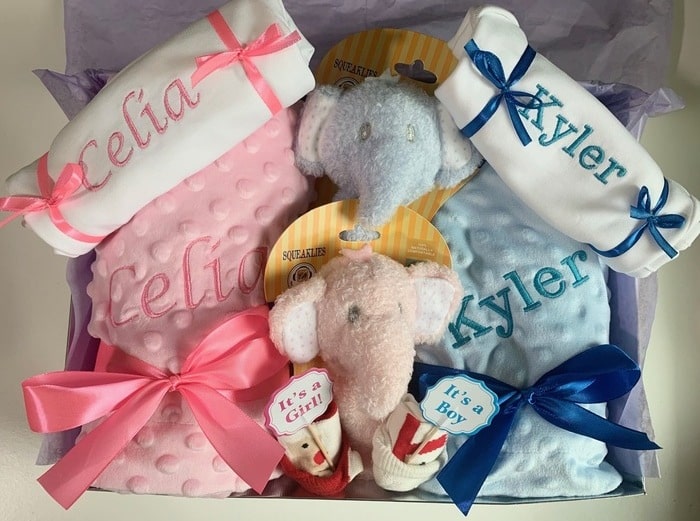 personalised hamper for twins