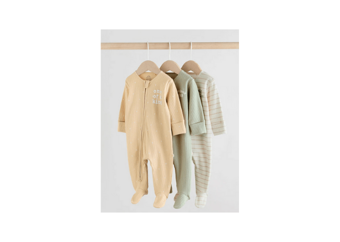 3 pack unisex premature baby sleepsuits 5lb