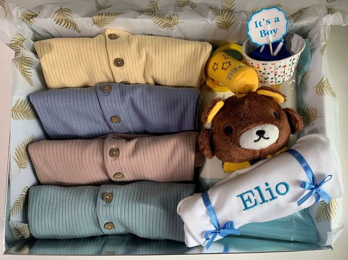 New Arrival Baby Boy Personalised Hamper
